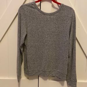 Joah Brown Deep V Back sweater. Size S/M. Gray.